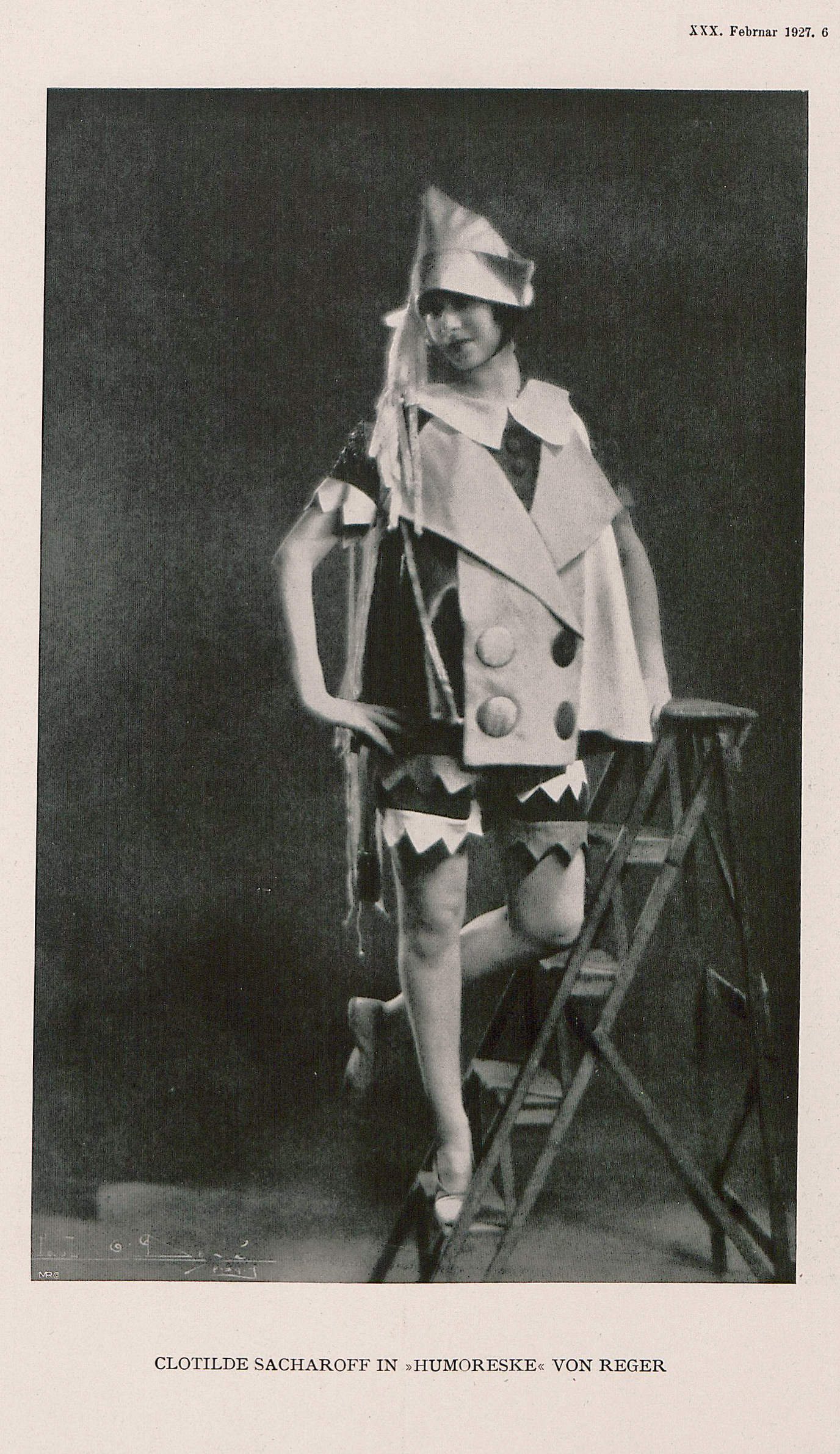 Paul O. Doyé :: Clotilde von Derp Sacharoff in "Humoreske" von Reger. Deutsche Kunst und Dekoration. Nº 59, 1926-1927. | src Universitätsbibliothek Heidelberg