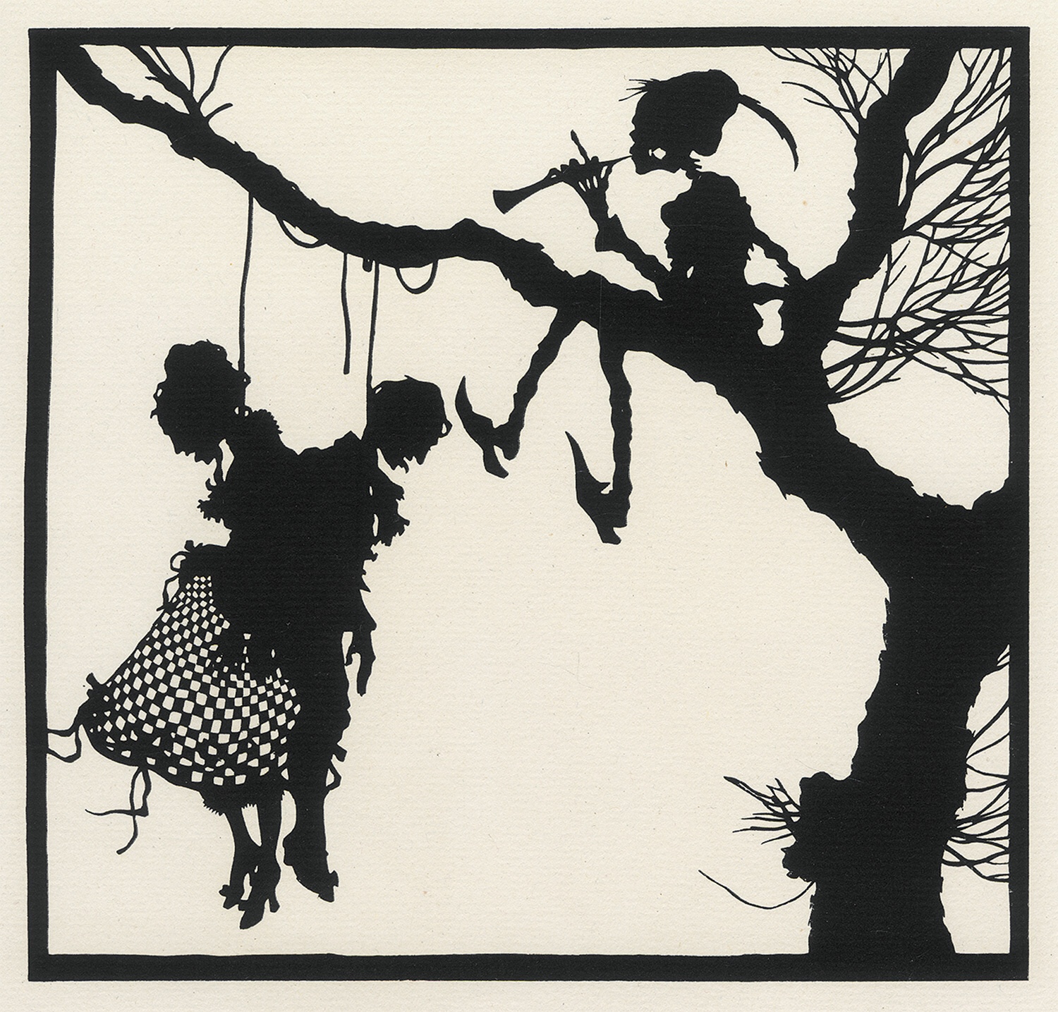 Walter Draesner :: Ein Totentanz. 22 Tafeln nach Scherenschnitten von Walter Draesner. Berlin und Leipzig, Behrs Verlag Friedrich Feddersen, (1922). | src Bassenge Auktionen