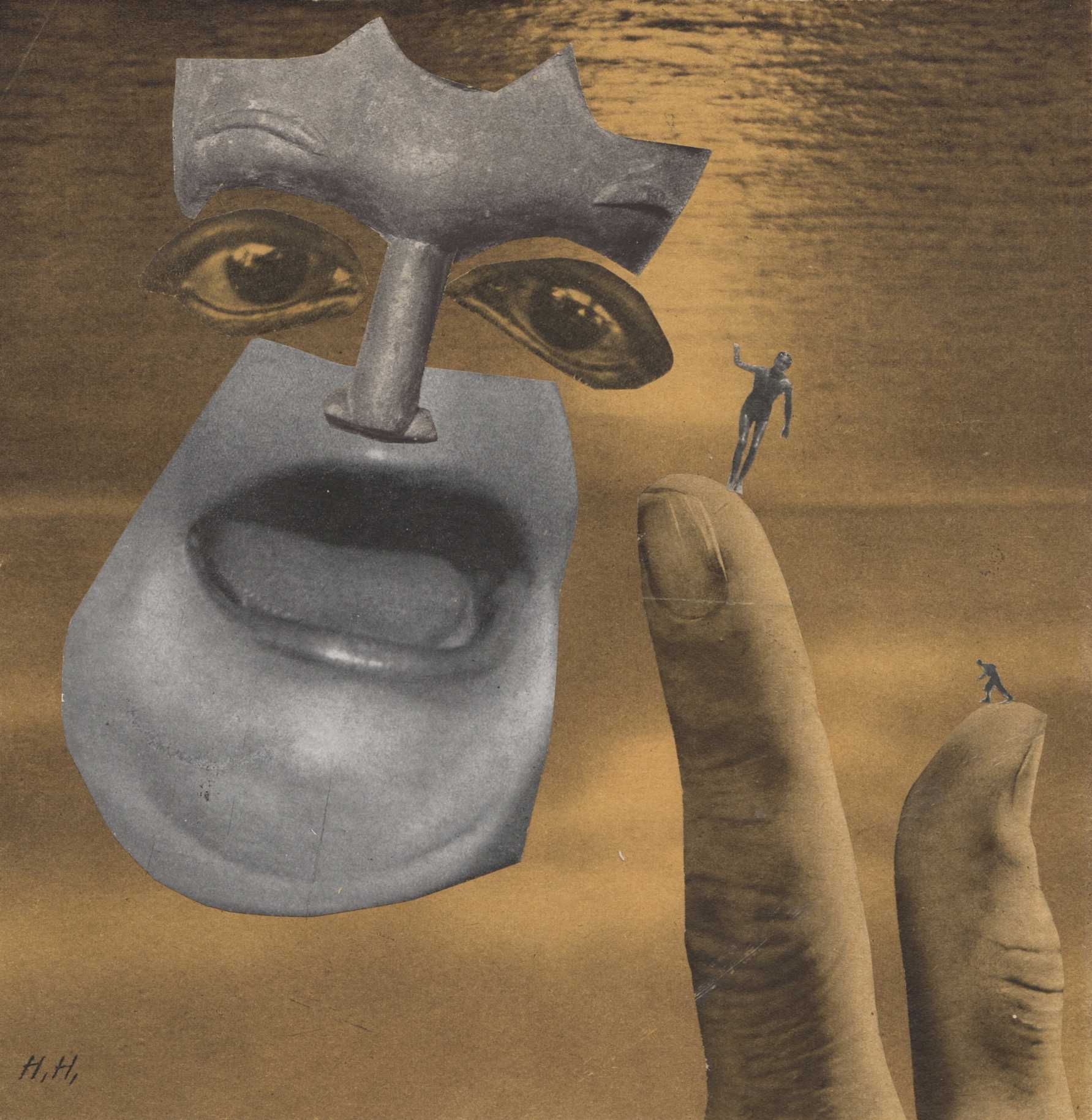 Hannah Höch :: Über dem Wasser | Over the Water, 1943-1946. Collage of paper and offset prints on cardboard. From: Sheroes of Photography exhibition. © VG Bild-Kunst, Bonn. | src Galerie Kicken Berlin 