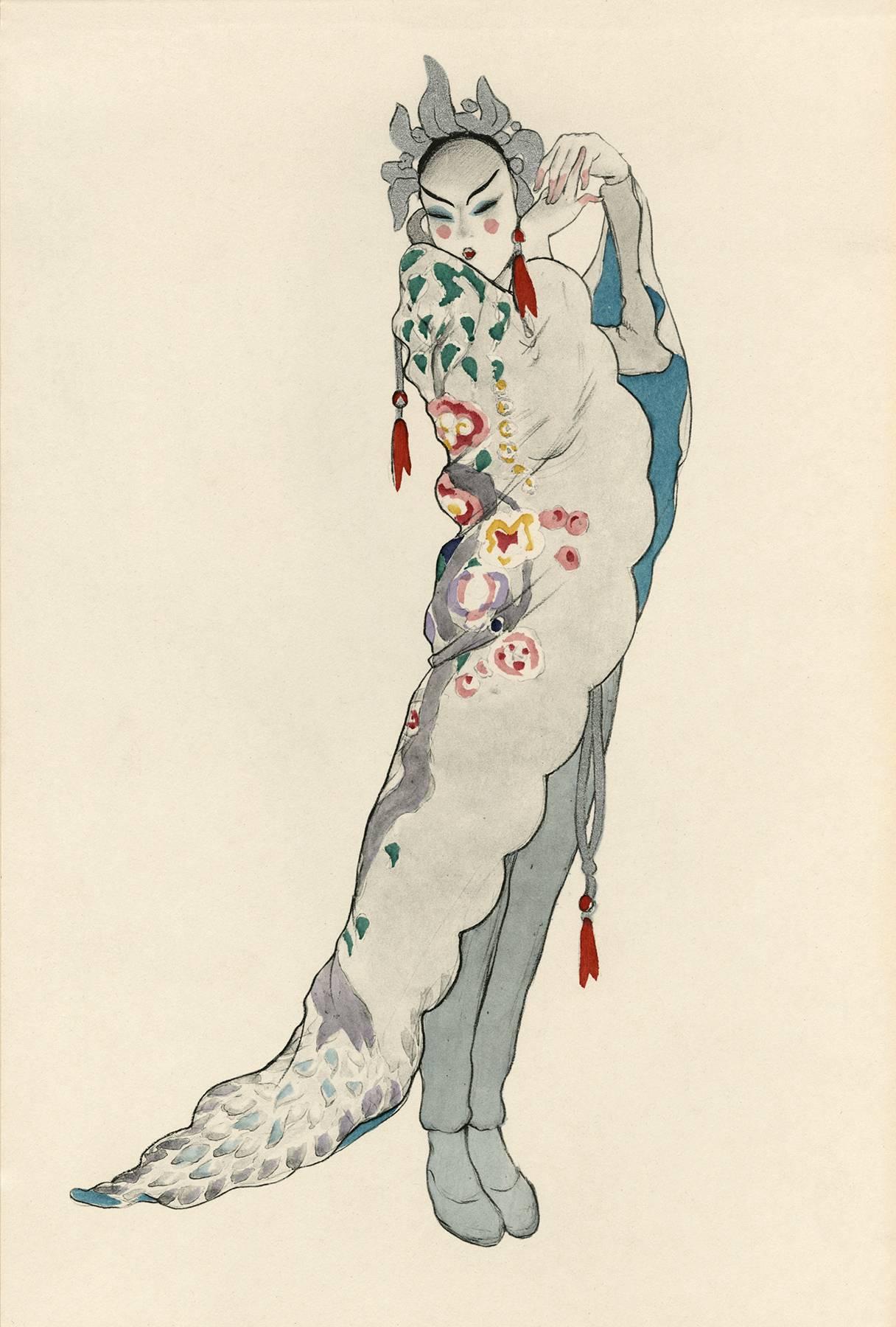 Walter Schnackenberg :: Ballet und Pantomime 'Tschaikiun' I, print # 3 (Lo Hesse), 1920. | src 1st dibs