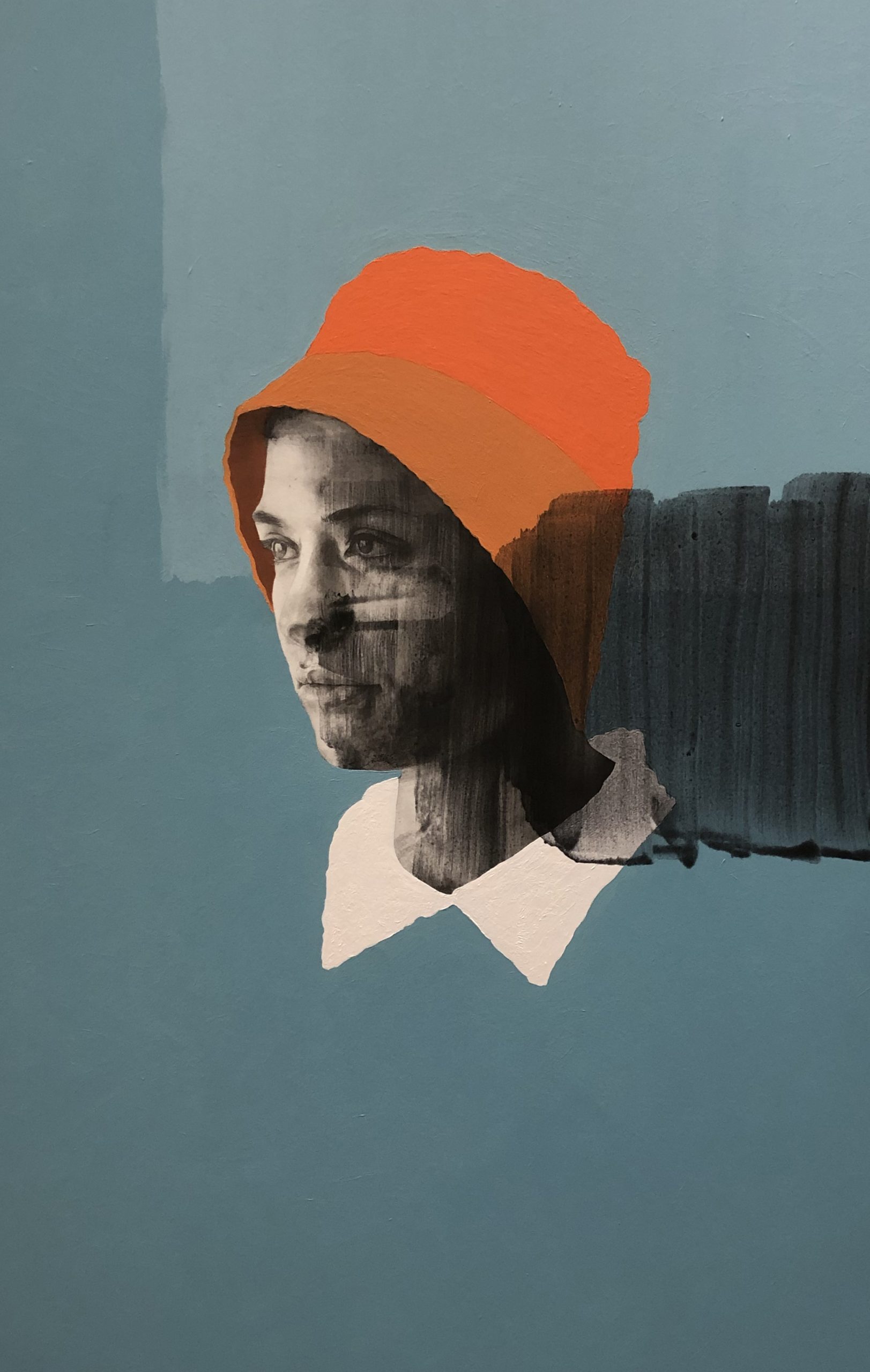 Patrick Morales-Lee :: Veneration nº 3. Orange, from the exhibition «Folllowing» at Galerie Heimat
portrait
photocomposite
mixed media