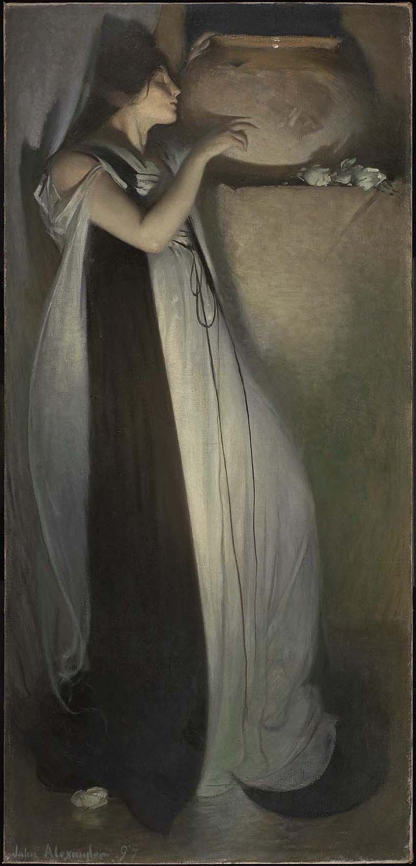 John White Alexander (American, 1856–1915) :: Isabella and the Pot of Basil, 1897. Oil on canvas. | src MFA · Boston