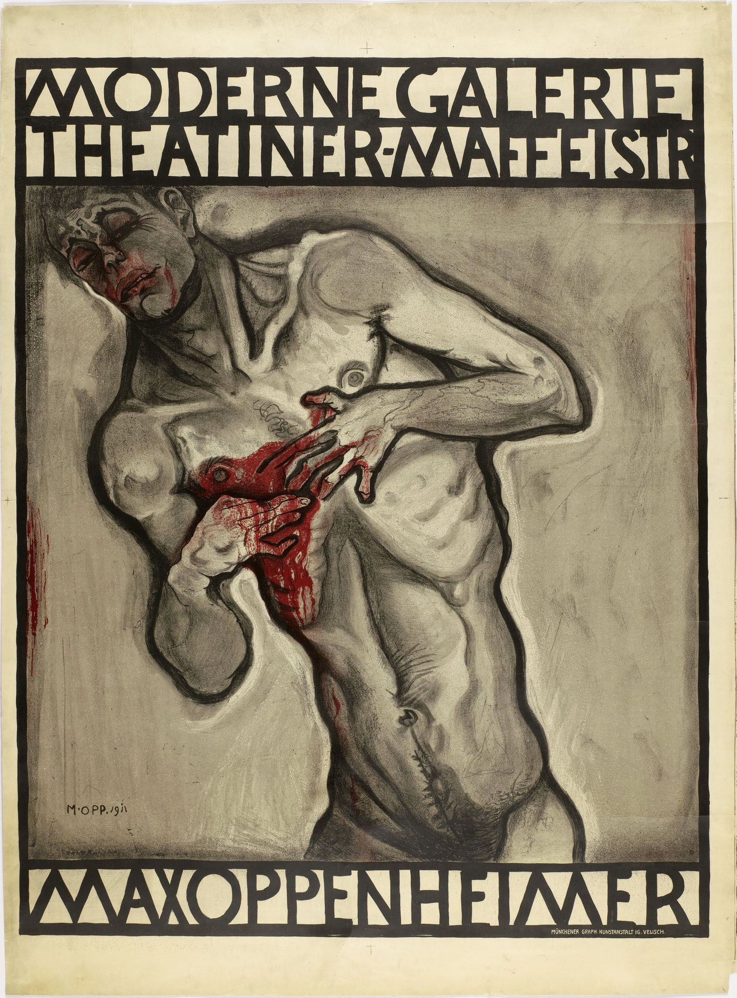 Max Oppenheimer (MOPP) (1885–1954) :: Moderne Galerie Theatiner-Maffeistr. Max Oppenheimer (Exhibition Poster), 1911