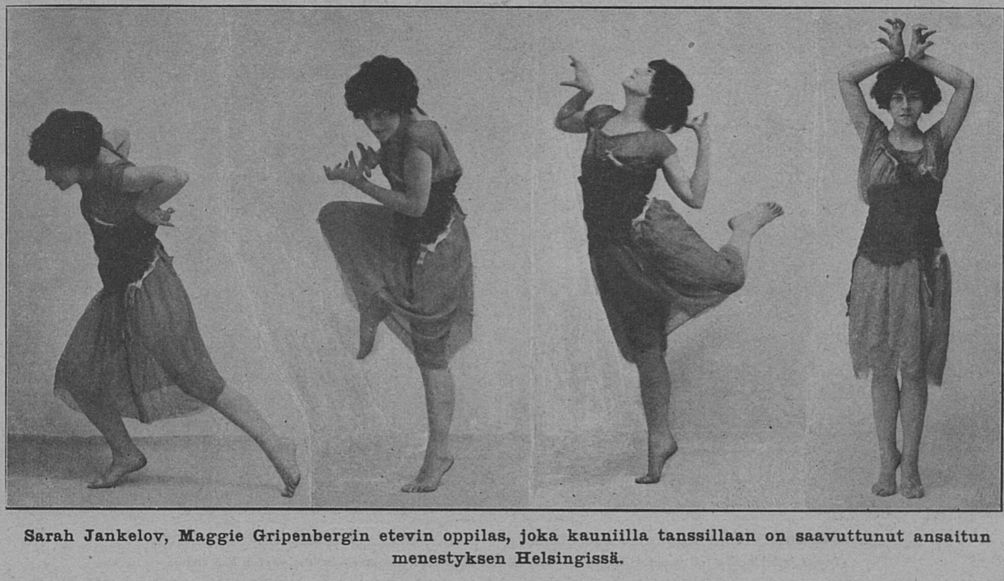 Tanssitaiteilija Sarah Jankelov. | Suomen Kuvalehti 29.12.1917