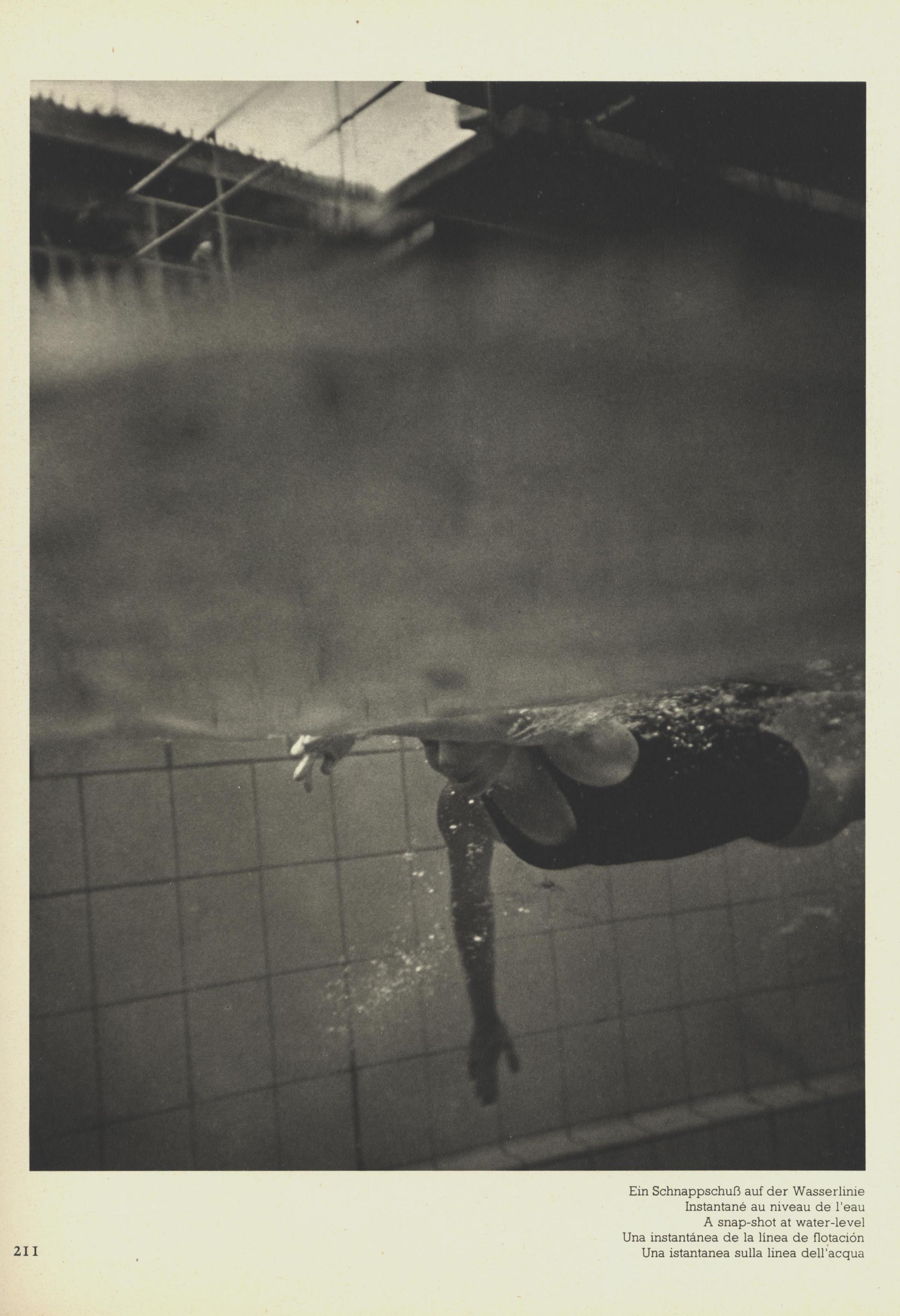 Leni Riefenstahl :: A snapshot at water-level, from: Schönheit im olympischen Kampf. | src SLUB Digitale Sammlungen