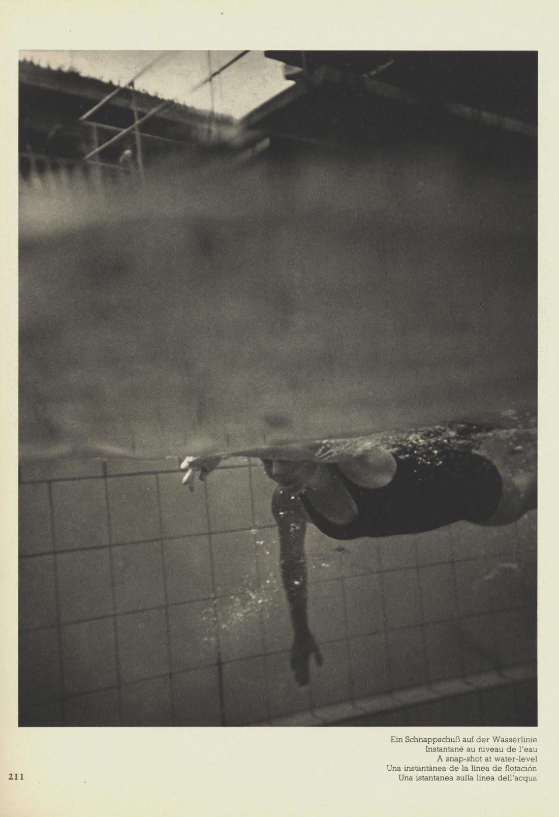 Leni Riefenstahl :: A snapshot at water-level, from: Schönheit im olympischen Kampf. | src SLUB Digitale Sammlungen