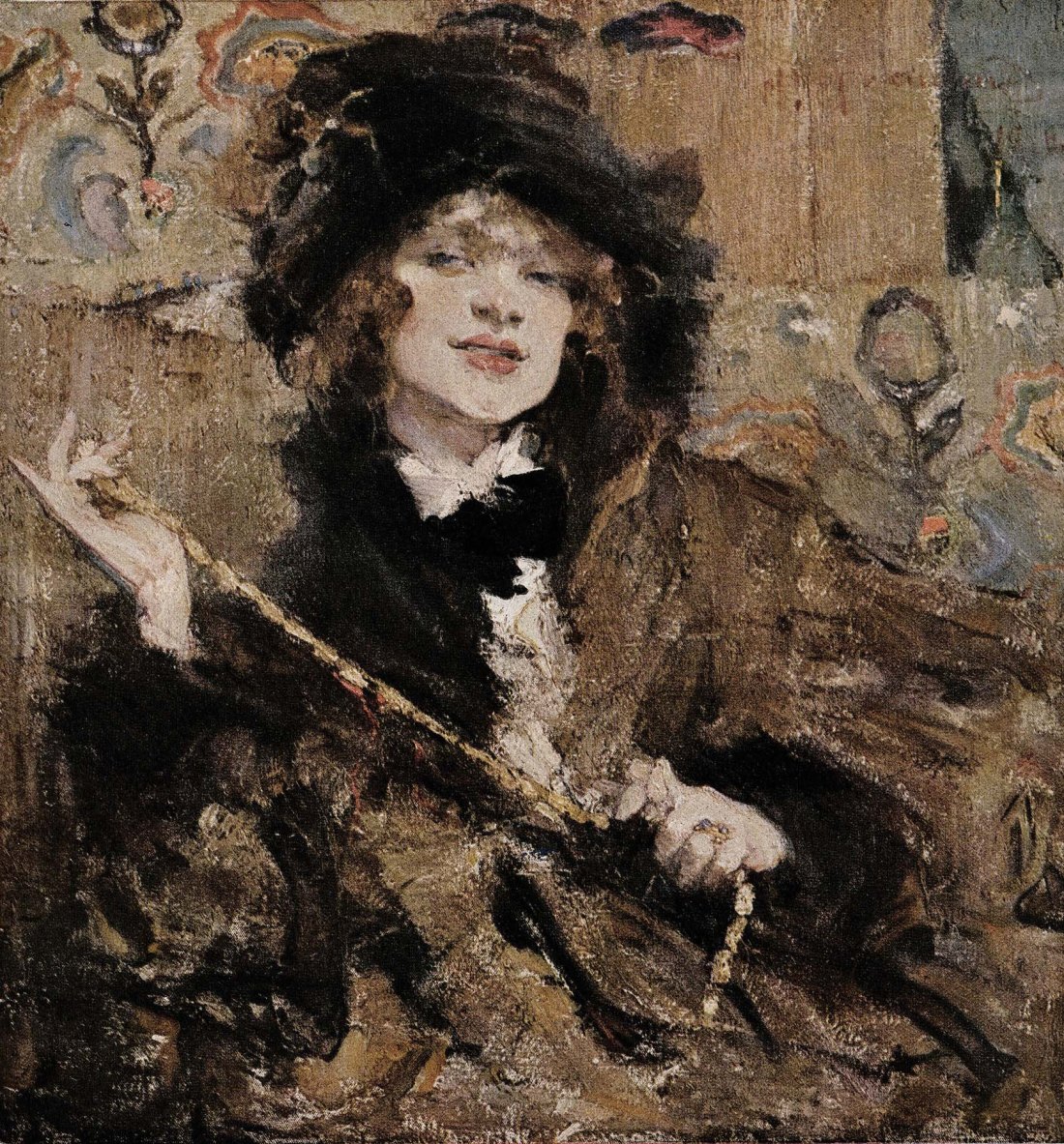 Nikolai Fechin :: Titelbild | Cover image ("Fräulein Podbelsky"). Published in Jugend magazine, 1914, issue nº 24. | src Heidelberg University Library