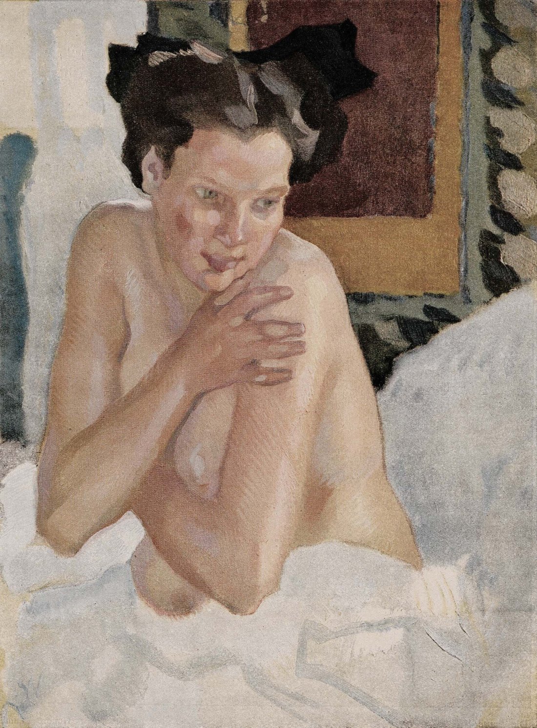 Leo Putz :: Erwachen (Awakening). Published in Jugend magazine, 1914, issue nº 26. | src Heidelberg University Library