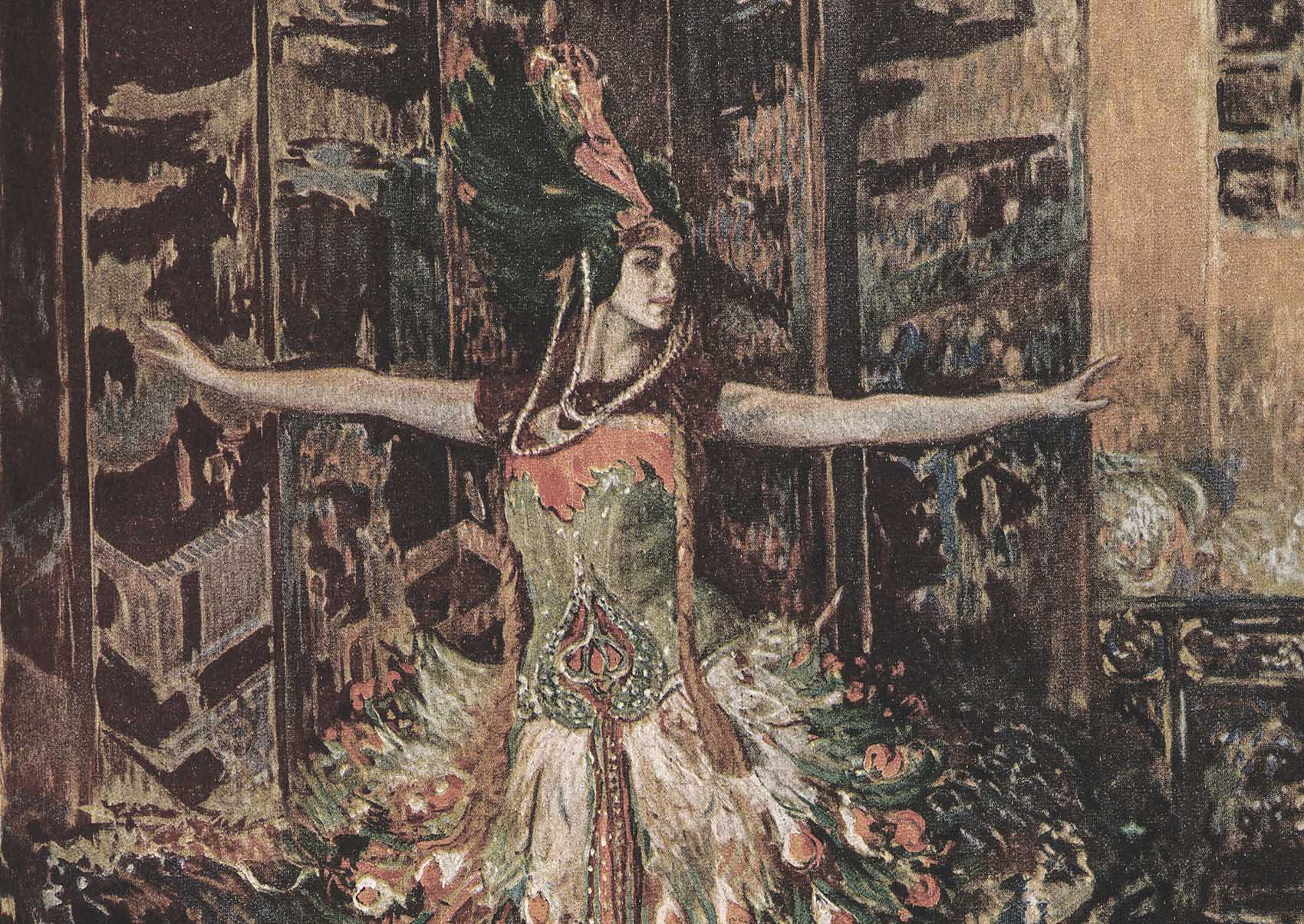 Jacques Emile Blanche :: Titelbild. Bildnis der Tänzerin Karsavina. Jugend Magazin, 1914, Nr. 3. | src Universitätsbibliothek Heidelberg