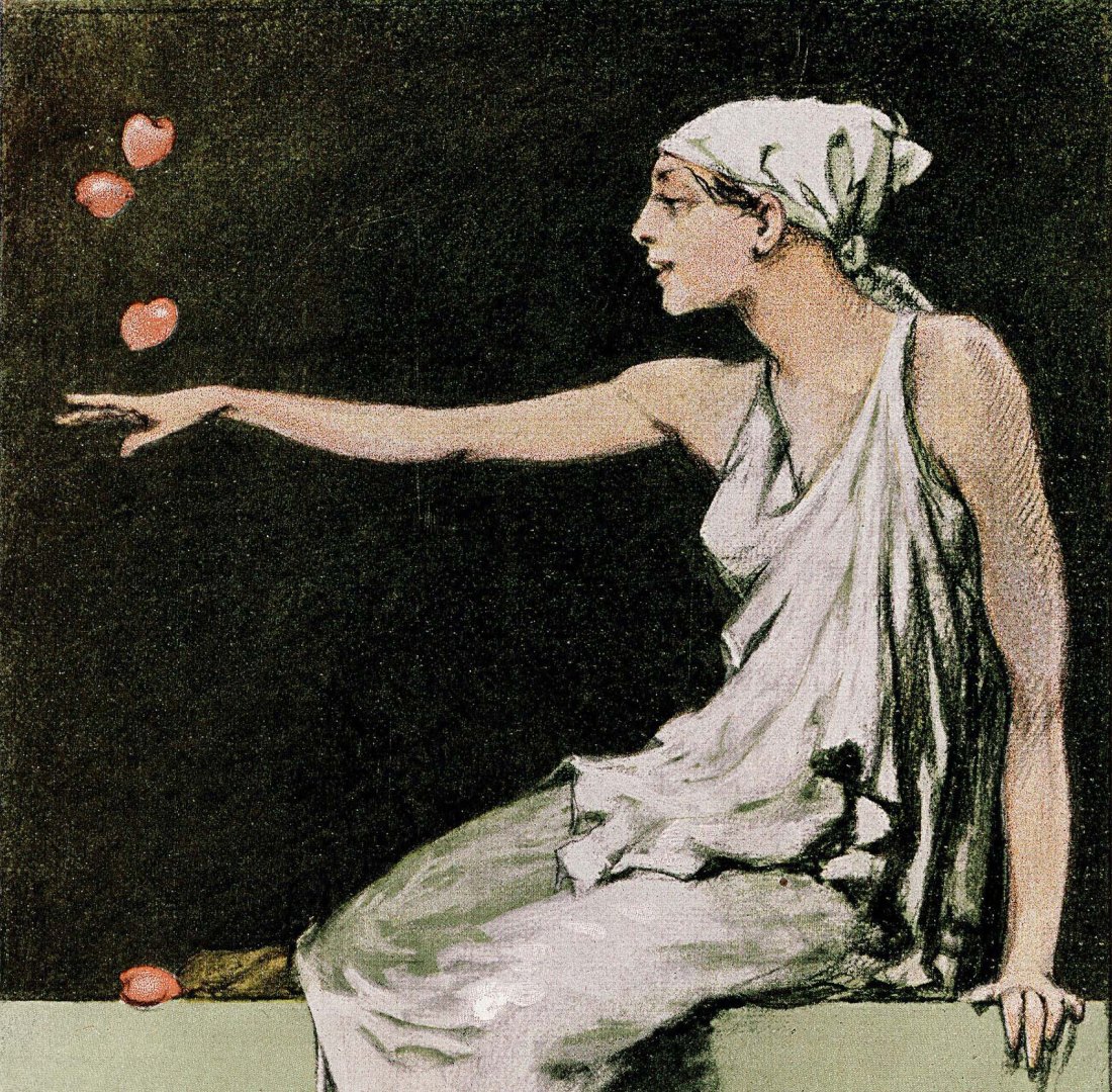 Die Gauklerin ~ The Juggler (Hoffmann von Vestenhof). Jugend Magazin, 1898. Nr. 38. | src Universitätsbibliothek Heidelberg