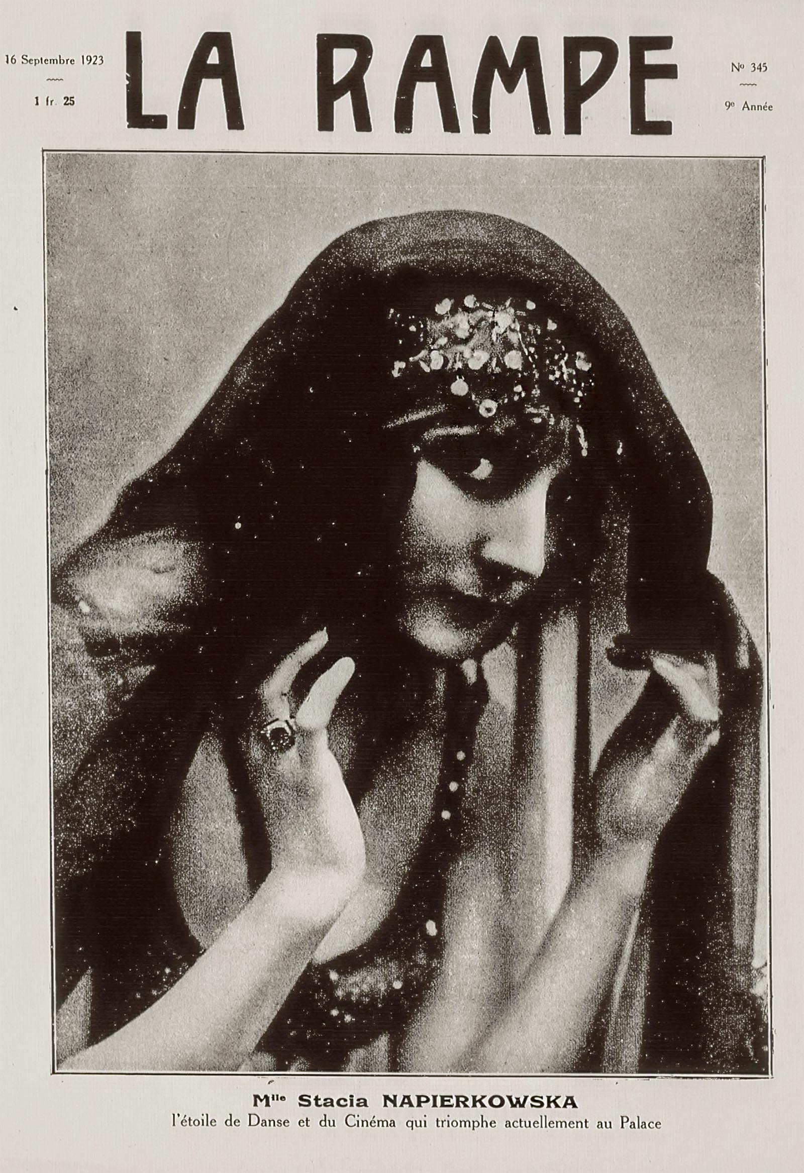 Mlle. Stacia Napierkowska, l'étoile de Danse et du Cinéma qui trimphe au Palace. La Rampe, 16 Set. 1923. | src BnF ~ Gallica