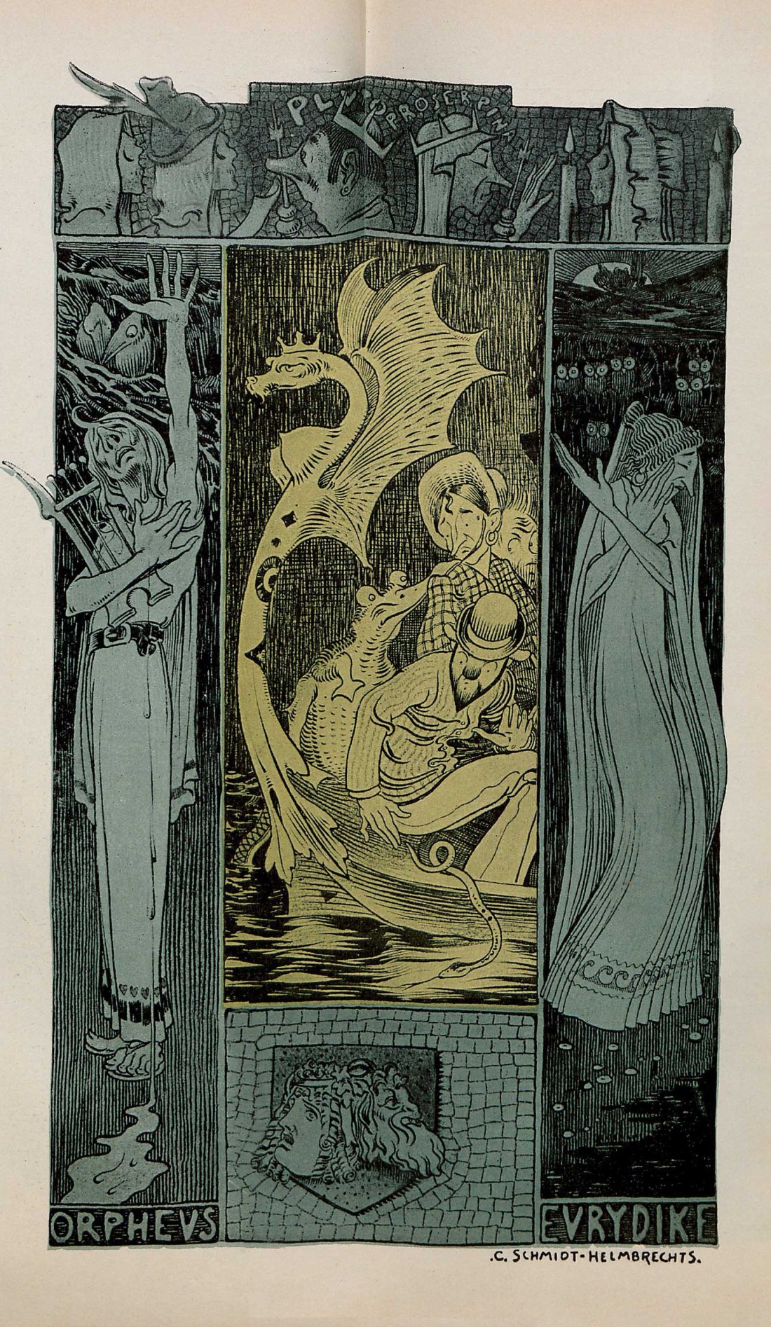C. Schmidt Helmbrechts :: Unterwelt. Orpheus ~ Euridike. Jugend: Münchner illustrierte Wochenschrift für Kunst und Leben, 1896, Band 1 (Nr. 8) | Munich illustrated weekly for art and life, 1896, Volume 1 (Nº 8) | src Universitätsbibliothek Heidelberg