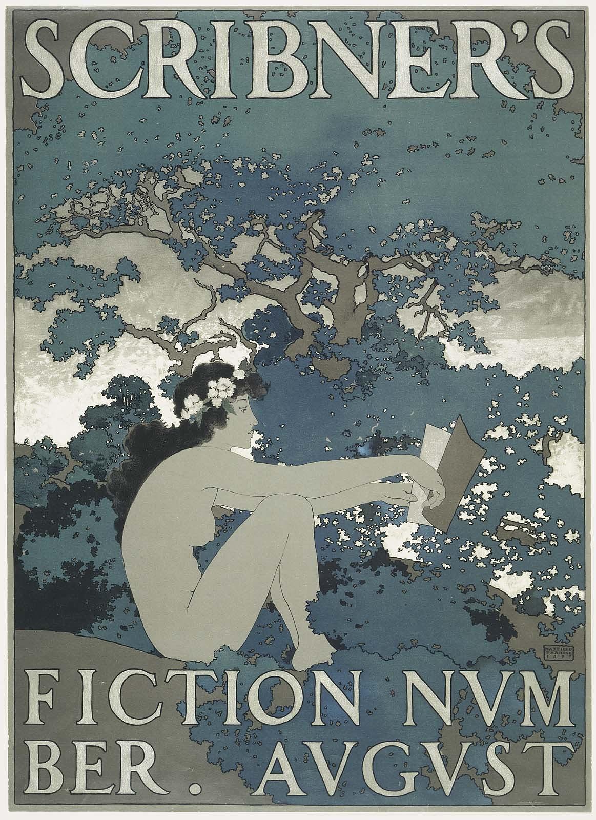 Maxfield Parrish :: Scribner's, August 1897 (Poster, chromolithograph) | src MFA Boston