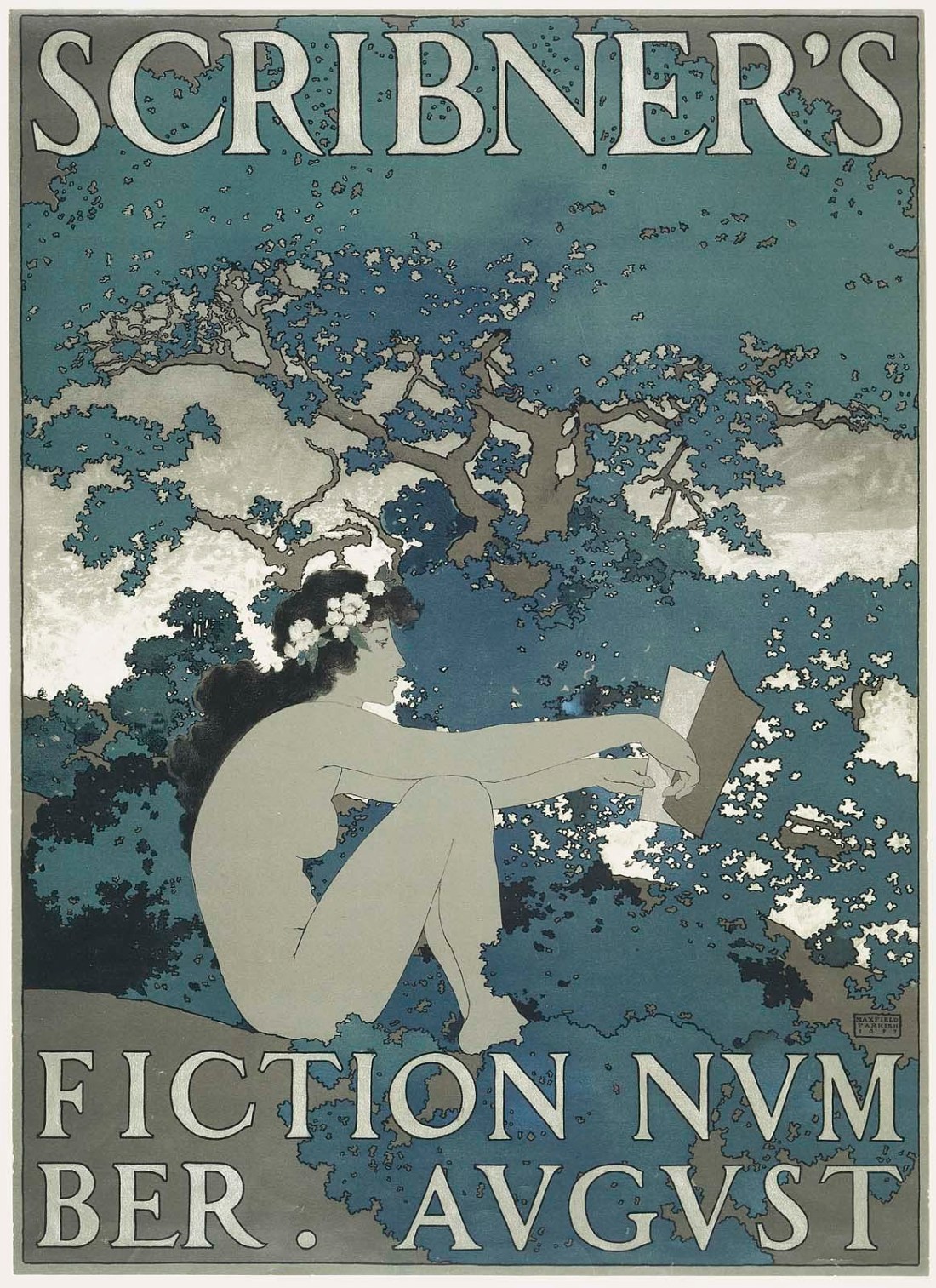 Maxfield Parrish :: Scribner's, August 1897 (Poster, chromolithograph) | src MFA Boston