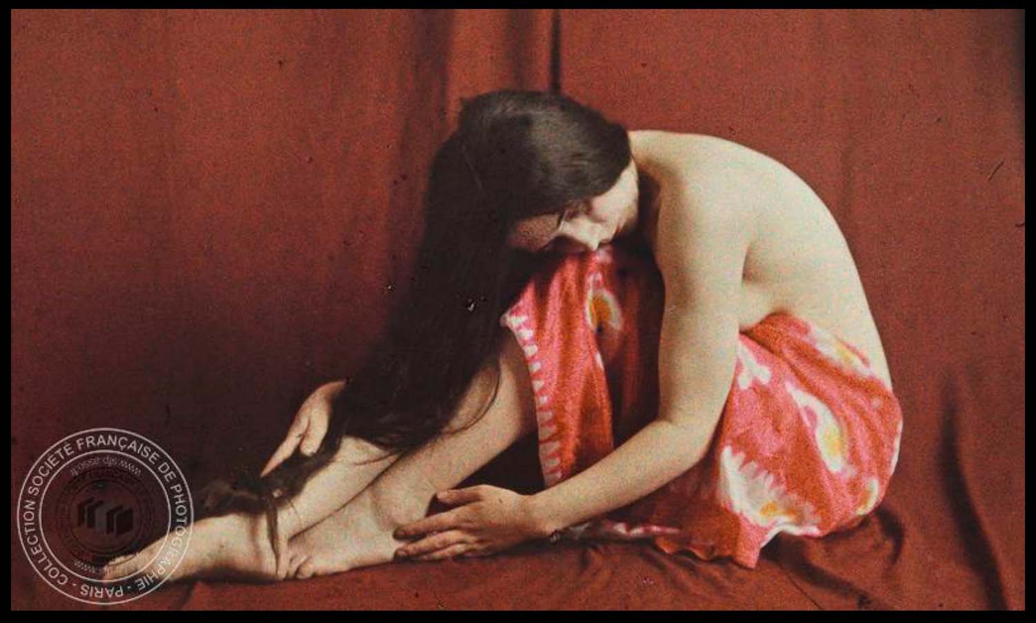 Charles Adrien :: [Étude de nu], 1907-1930. Plaque de verre Autochrome. Images en ligne de la Société française de photographie