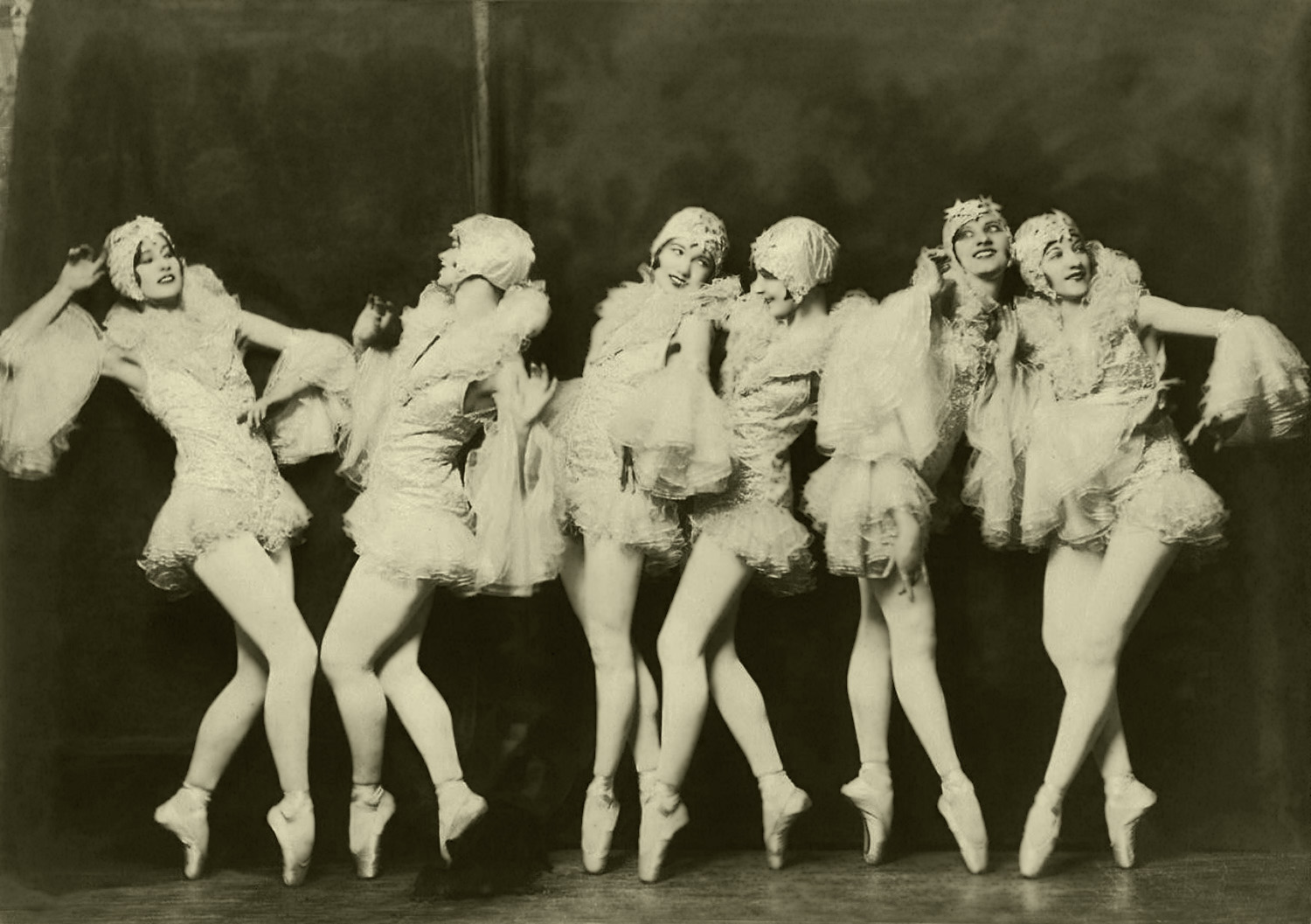 Albertina Rasch Dancers in costume for Rio Rita (1927). Photographed by Alfred Cheney Johnson.