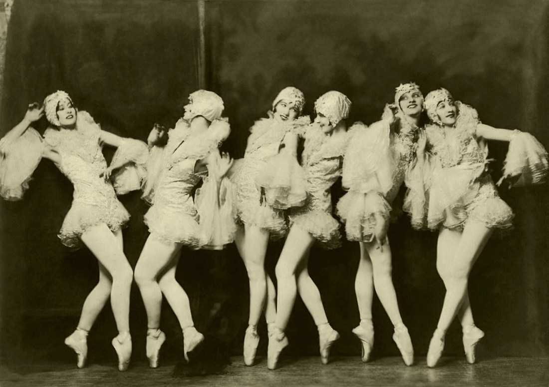 Albertina Rasch Dance Group in costume for Rio Rita (1927). Photographed by Alfred Cheney Johnson.