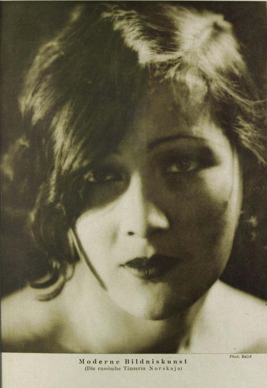 Ballé :: Moderne Bildniskunst (Die russische Tänzerin Norskaja). Scherl's Magazin Band 5, H.10, Oktober 1929