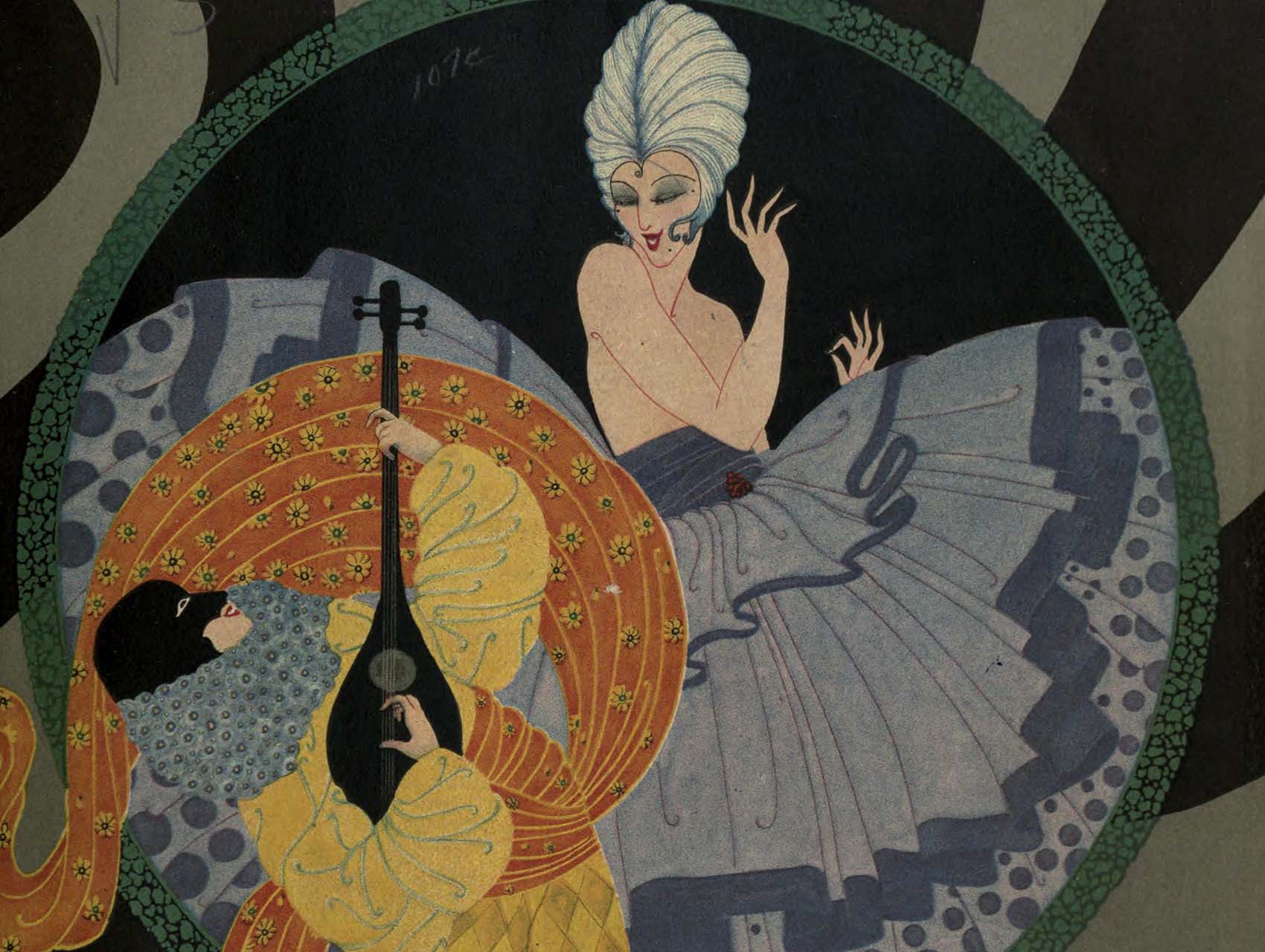 Theatre Magazine. Front cover, January 1922. Cover Design by Art Snyder. | src internet archive