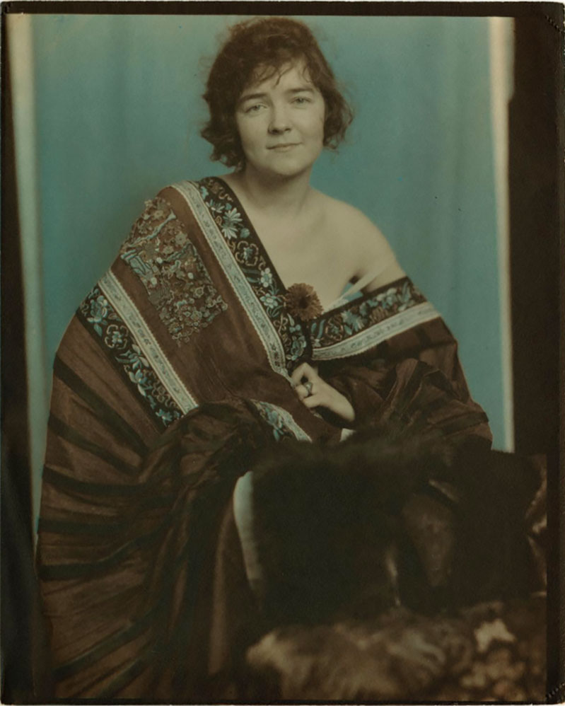 Edward Steichen ~ [Dana Steichen draped in shawl], ca. 1920. Cyanotype and palladium print. | src George Eastman museum